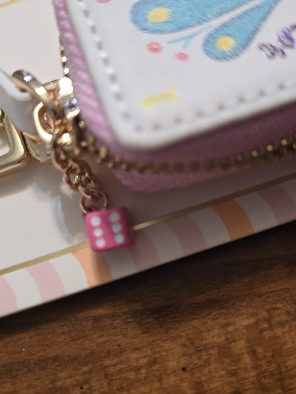 Piper K Pink Peacock Bag Charm & Key Chain - Picture 3 of 5